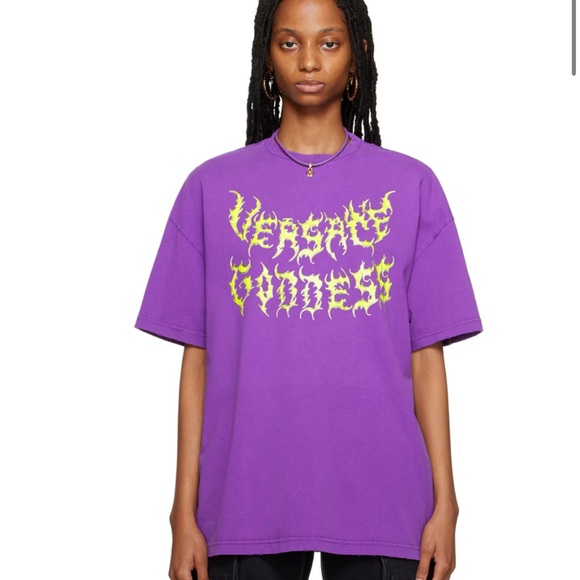 👑 Versace Goddess Distressed T-Shirt - Picture 3 of 11